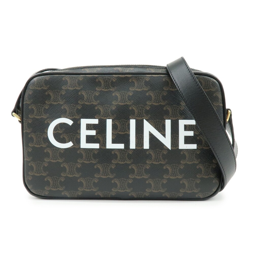 Celine Logo Messenger Triomphe Coated Canvas Medium